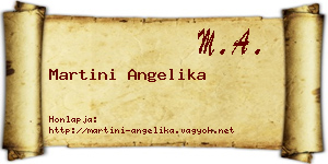 Martini Angelika névjegykártya